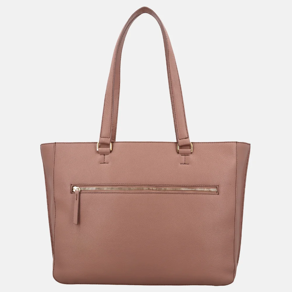 Loulou Essentiels Celine shopper met laptopvak 15.6 inch mousse bij Duifhuizen