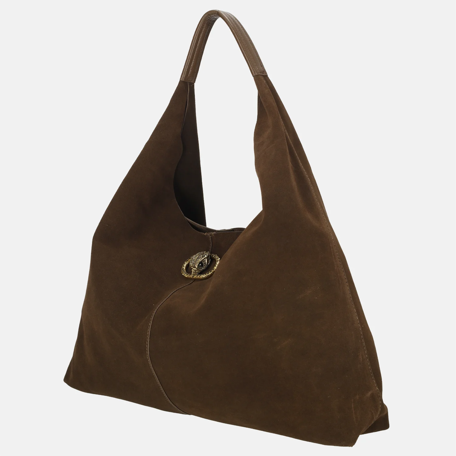 Kurt Geiger Chelsea Slouch Hobo buideltas dark brown bij Duifhuizen