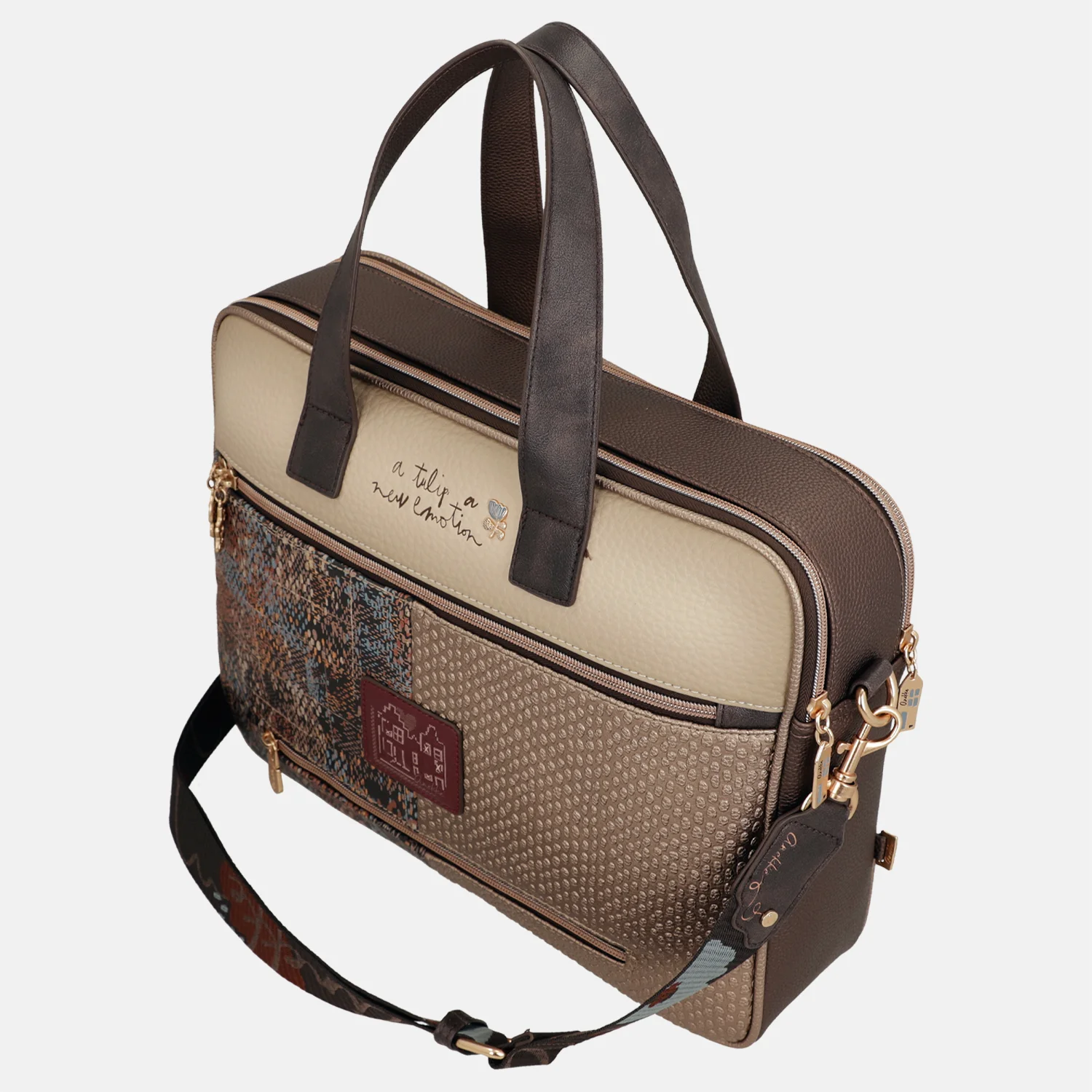 Anekke Tulip briefcase laptoptas multi bij Duifhuizen