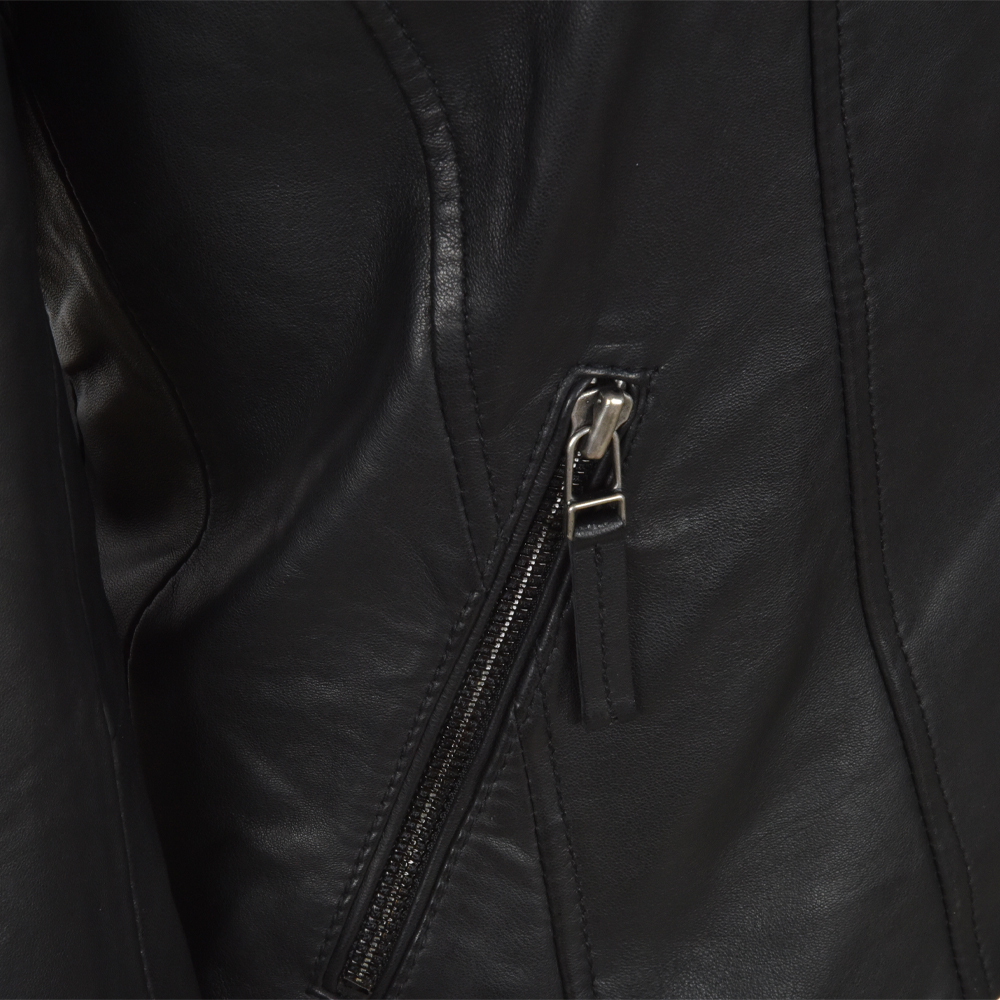 Dekkers Ledermode Lucky dames jack zwart bij Duifhuizen