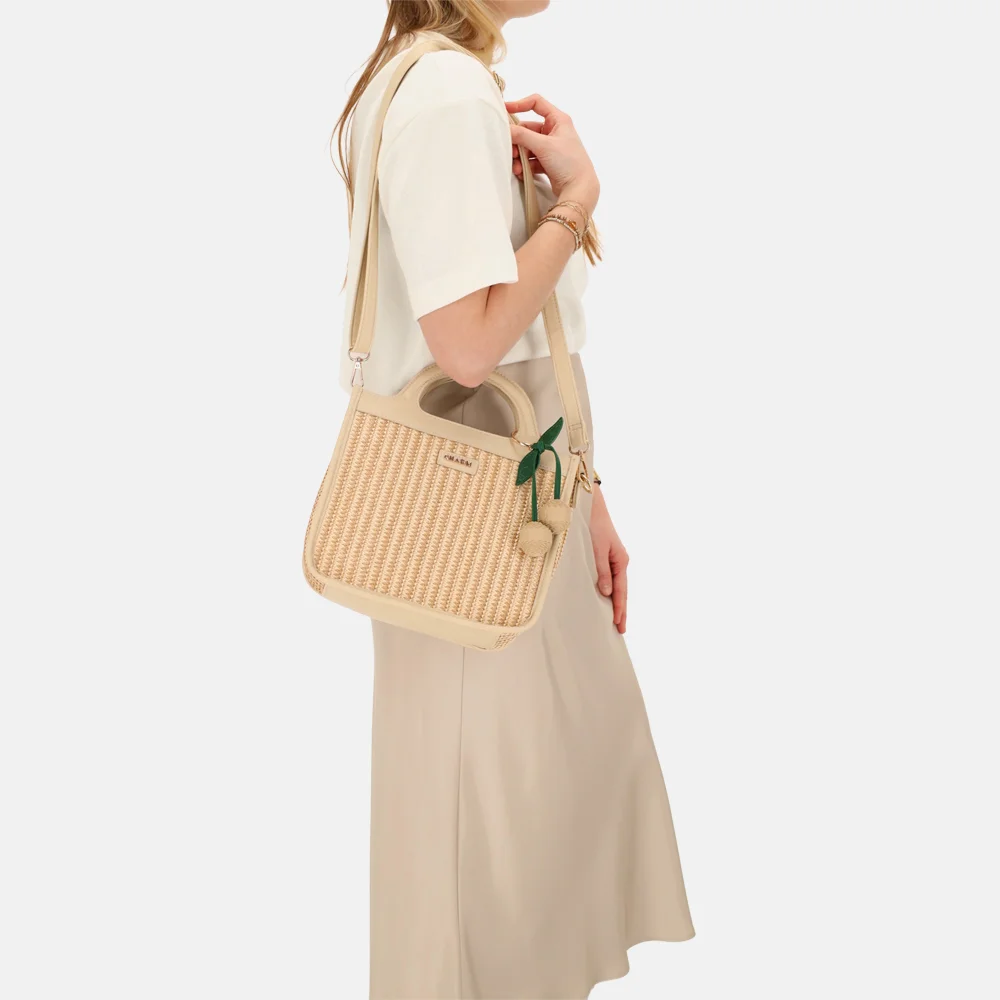 Charm London Bermondsey handtas riet zand bij Duifhuizen