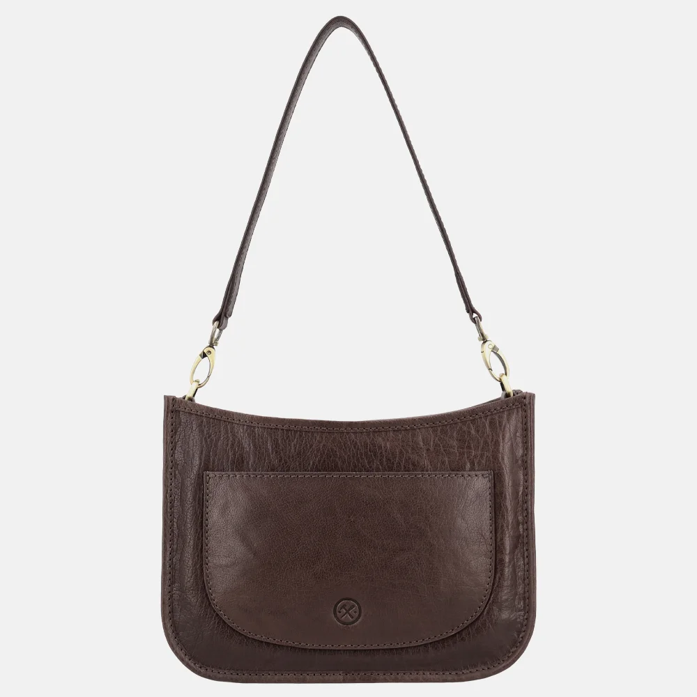 Hide & Stitches Jura crossbody tas donkerbruin bij Duifhuizen