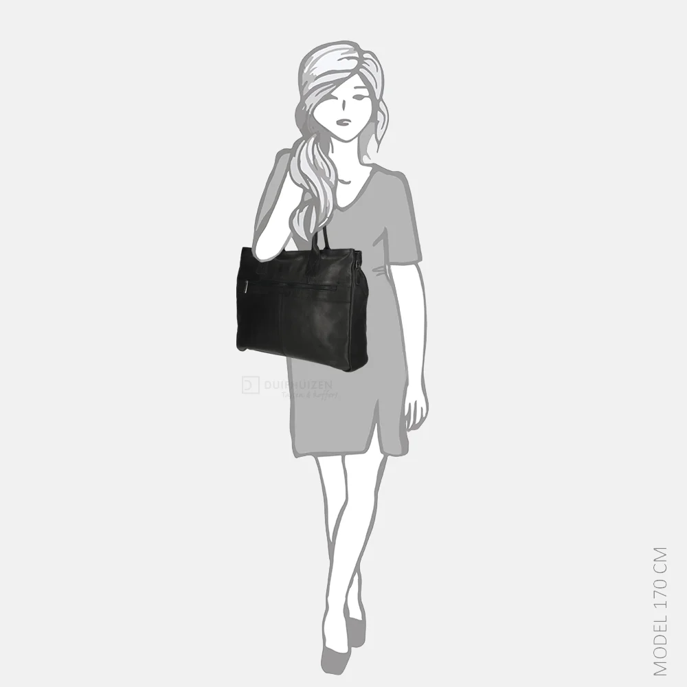 Bear Design shopper 15 inch zwart bij Duifhuizen