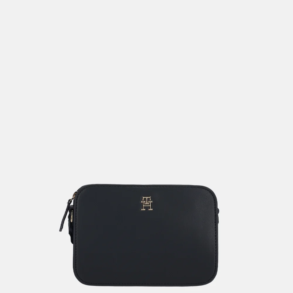 Tommy Hilfiger Logo Tape crossbody tas blue bij Duifhuizen