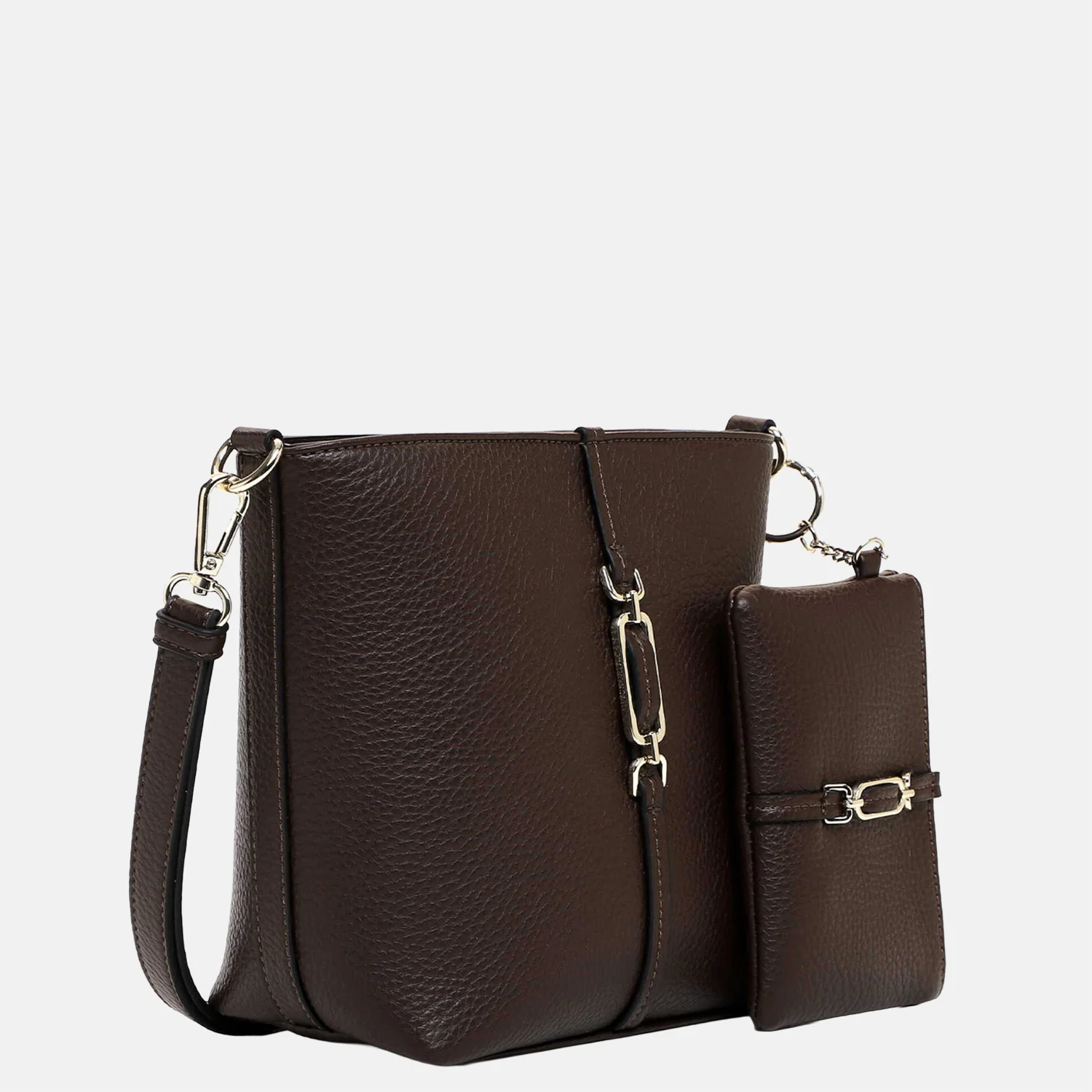 Emily & Noah Lewe crossbody tas brown bij Duifhuizen