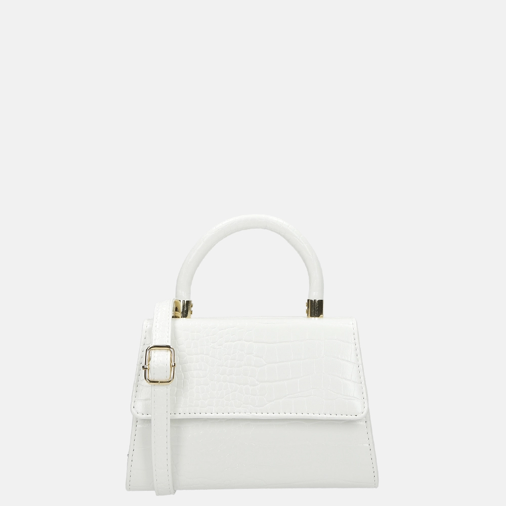 Firenze crossbody tas croco white bij Duifhuizen