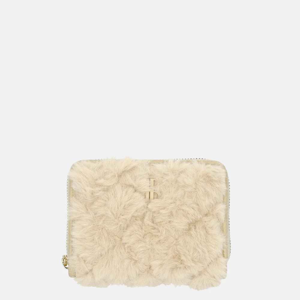 Laurent David Gloria portemonnee XS faux fur beige