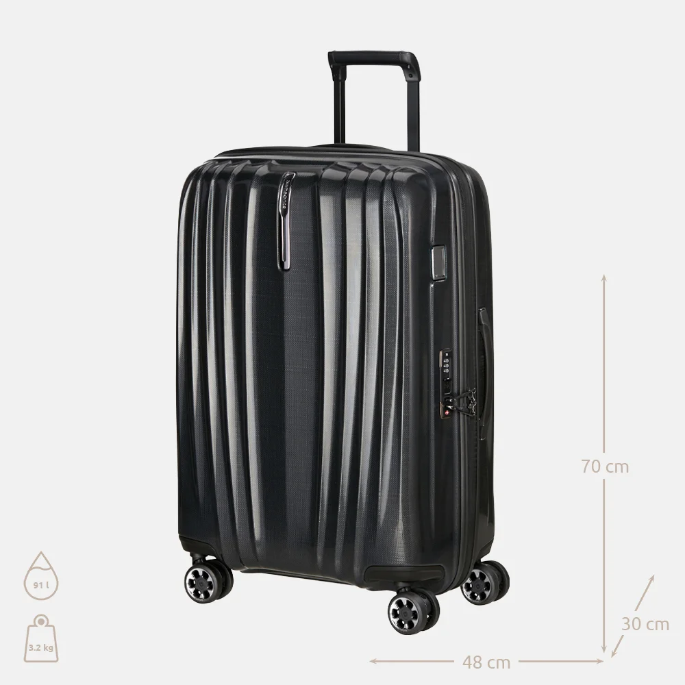 Samsonite Nexis Spinner Expendable reiskoffer 70 cm onyx black bij Duifhuizen