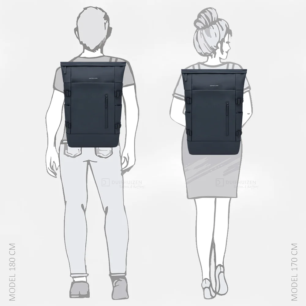 Kapten & Son Helsinki PRO rugzak 15 inch navy blue bij Duifhuizen