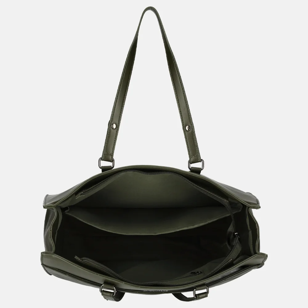 Enrico Benetti Evie shopper 15 inch olive bij Duifhuizen