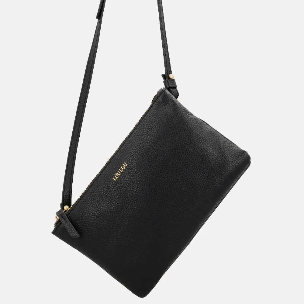 Loulou Essentiels Camille crossbody tas black bij Duifhuizen