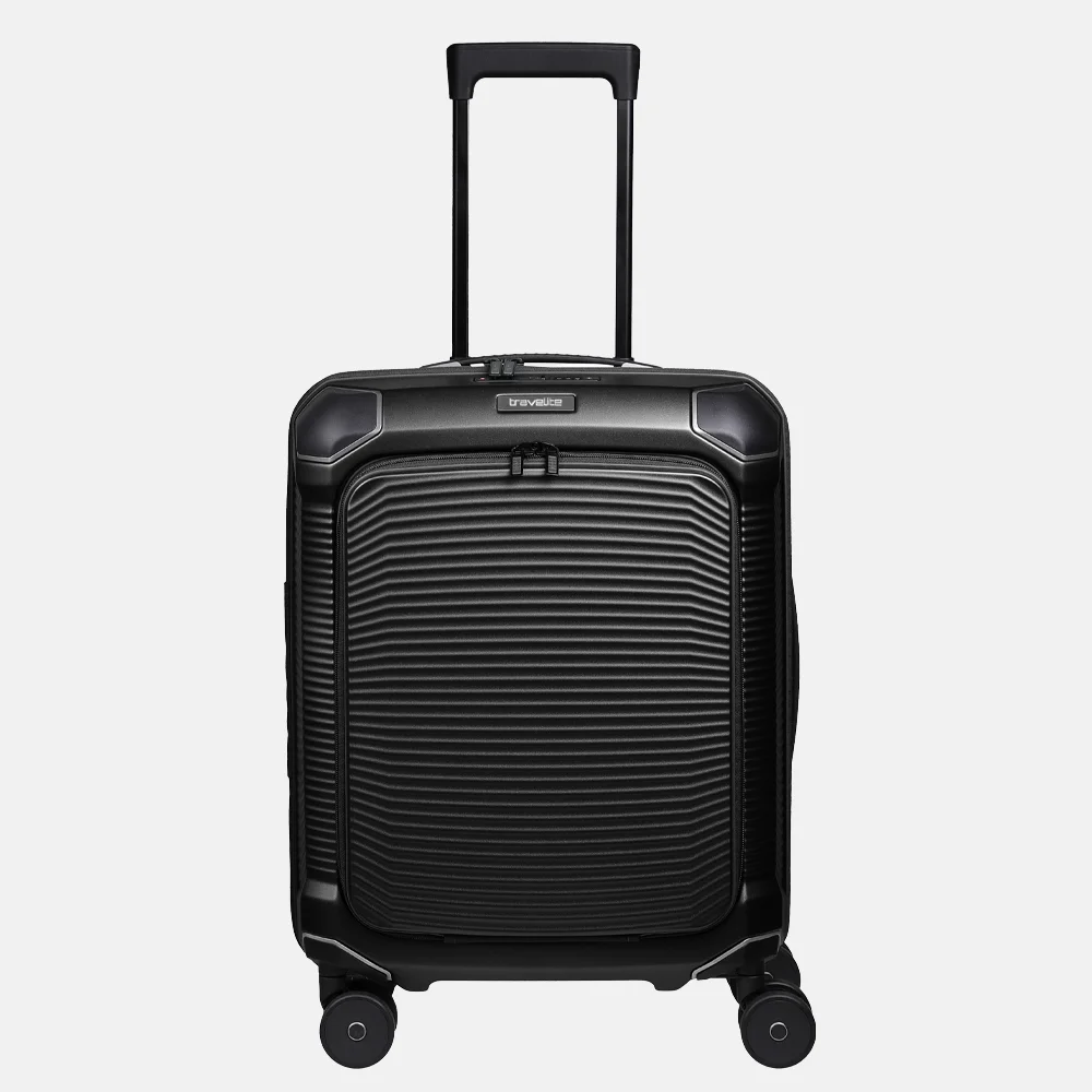 Travelite Millenium Frontpocket handbagage koffer 55 cm 15 inch black