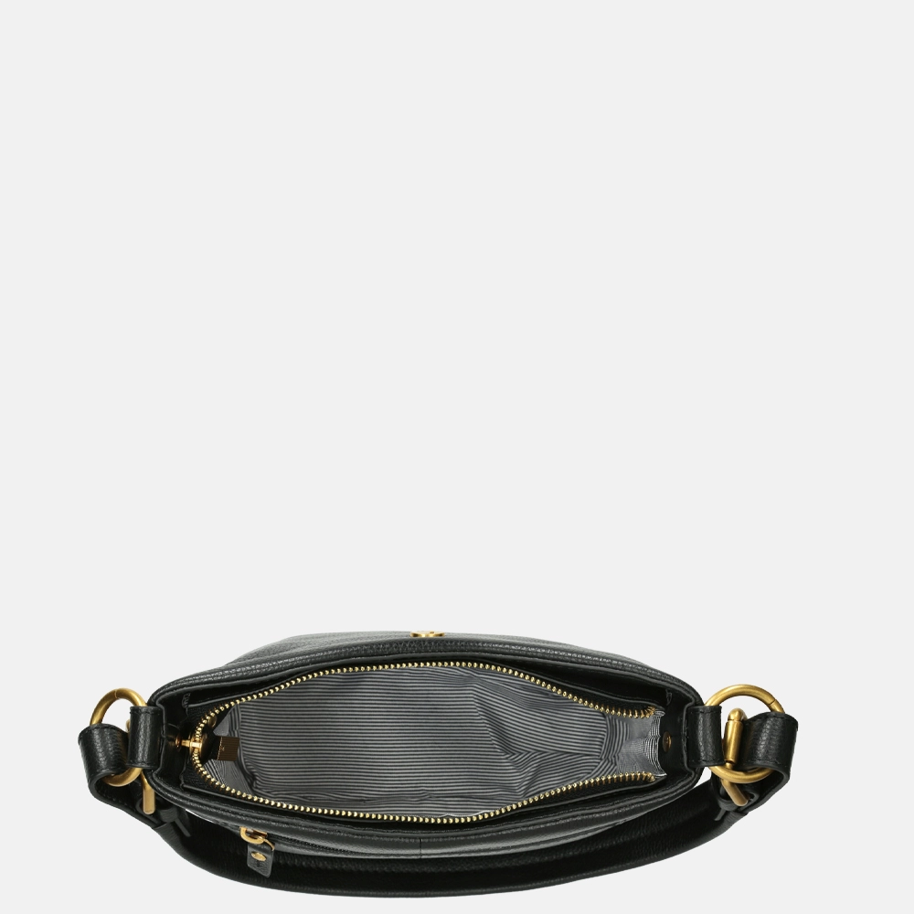 Loulou Essentiels Palm Springs buideltas black bij Duifhuizen
