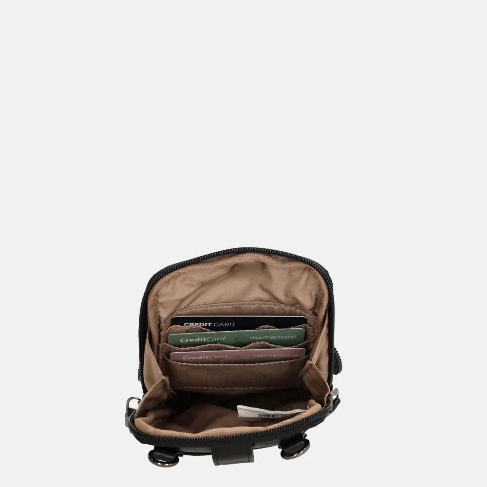 Micmacbags Everyday telefoontas zwart bij Duifhuizen