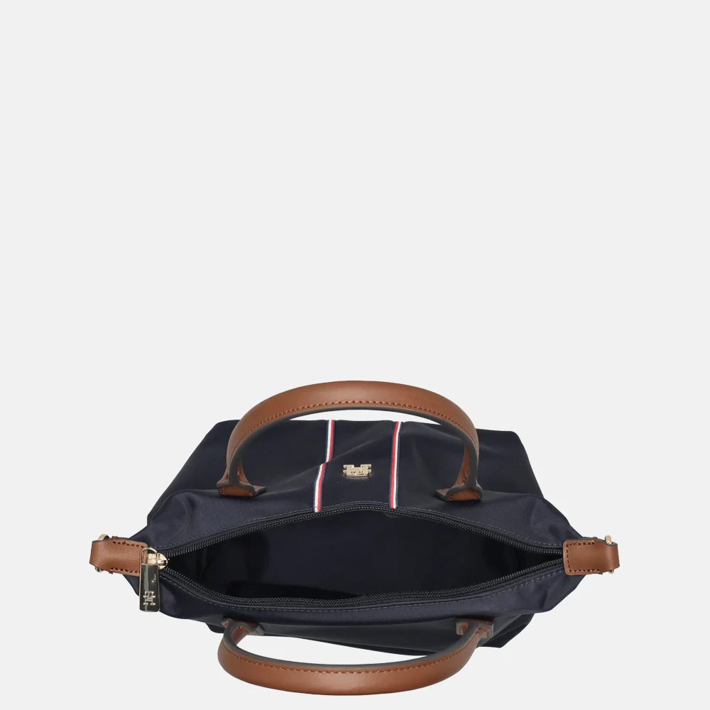 Tommy Hilfiger Popette mini tote handtas space blue corp bij Duifhuizen
