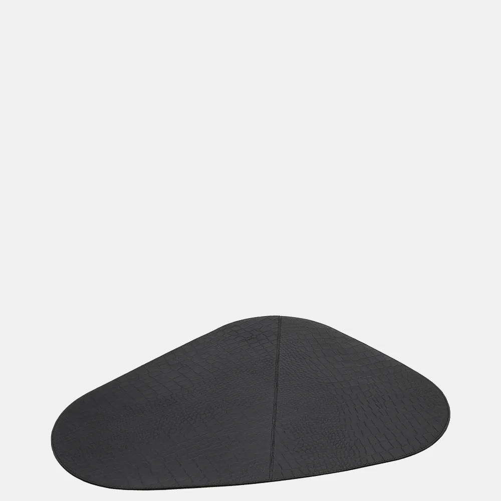 Chamada leren placemats organisch croco (2 stuks) black bij Duifhuizen