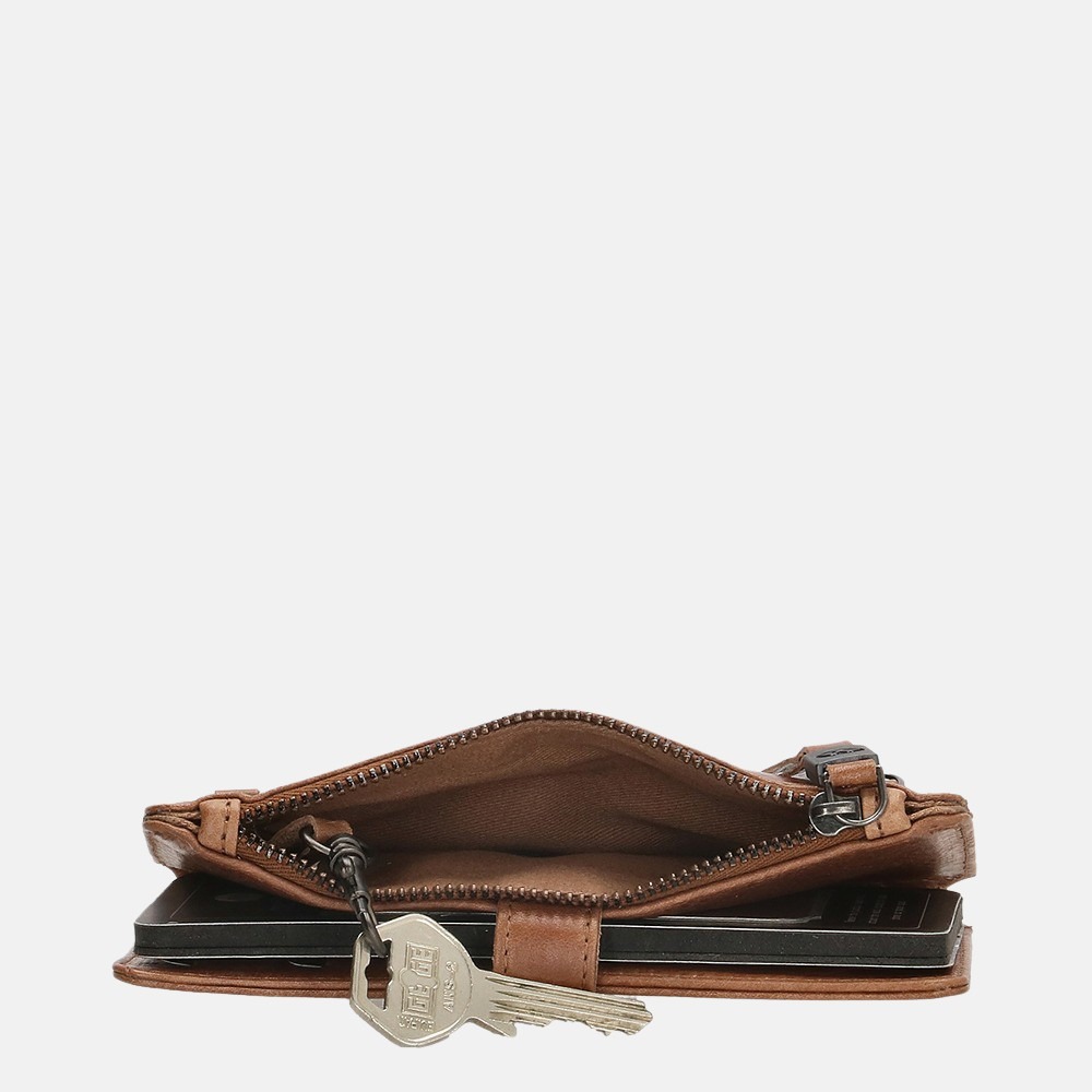 Micmacbags Porto portemonnee/telefoontasje brown bij Duifhuizen