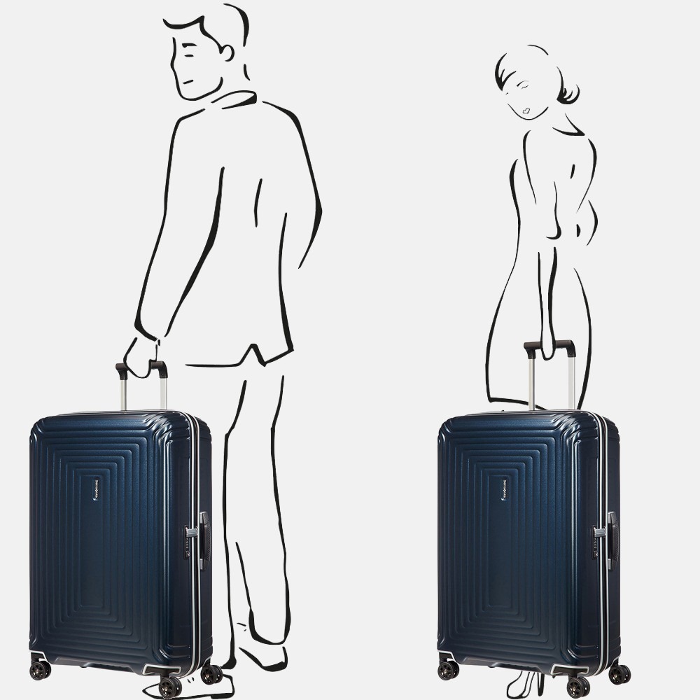 Samsonite Neopulse DLX spinner 75 cm matte midnight blue bij Duifhuizen