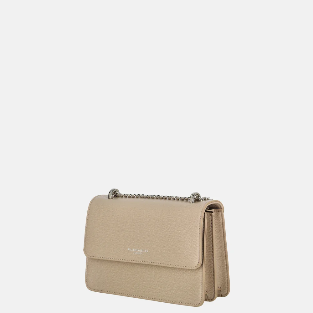 Flora & Co schoudertas beige bij Duifhuizen