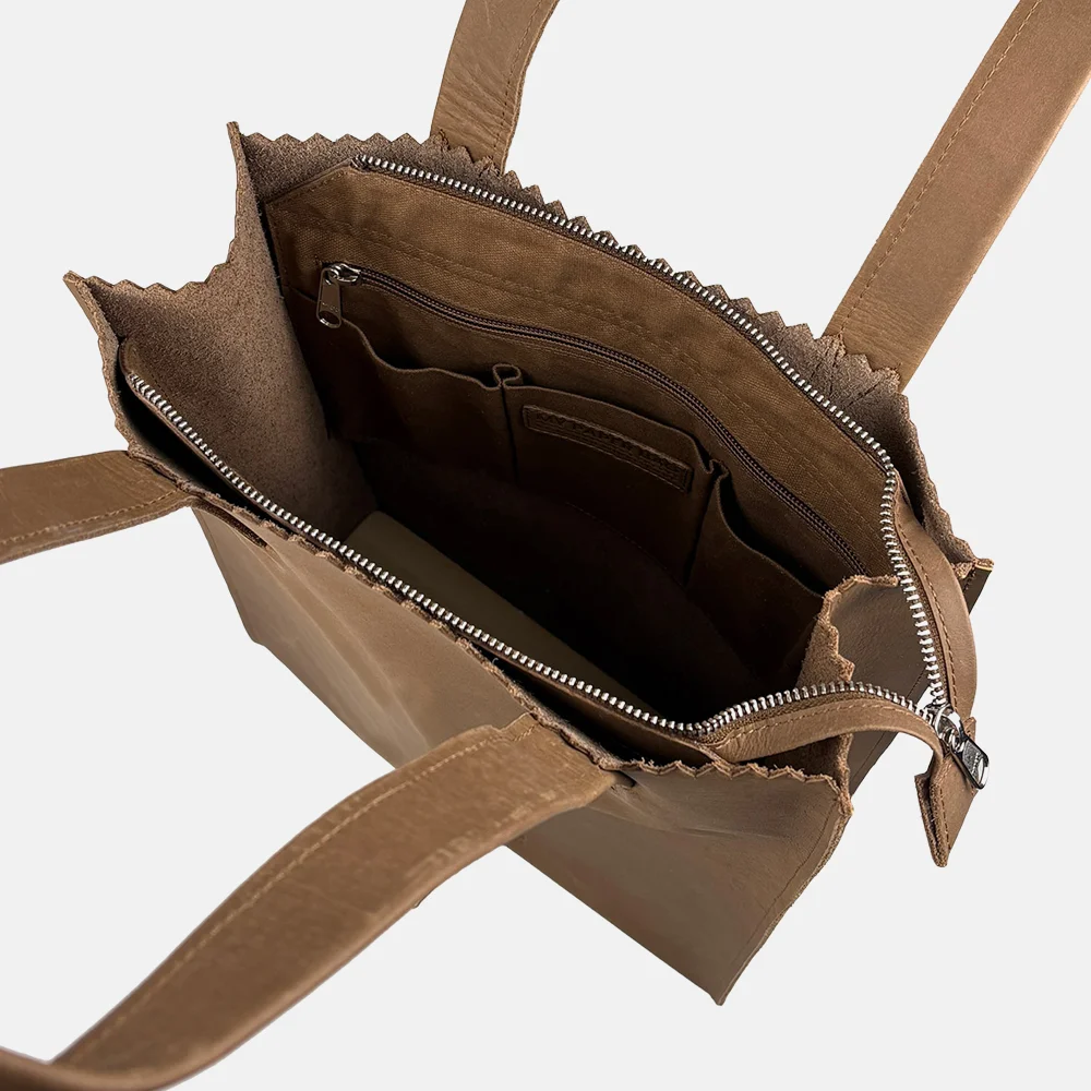My paper bag shopper hazel brown bij Duifhuizen