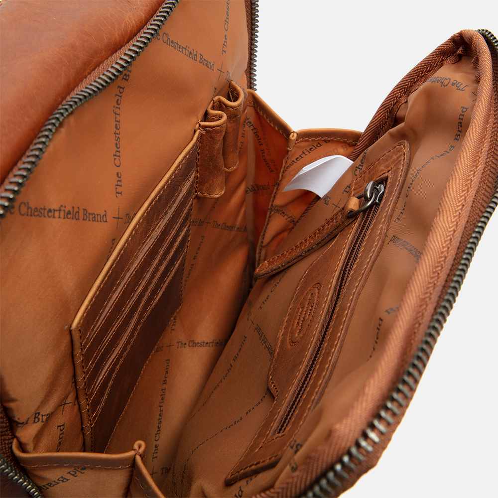 Chesterfield Alva schoudertas cognac bij Duifhuizen