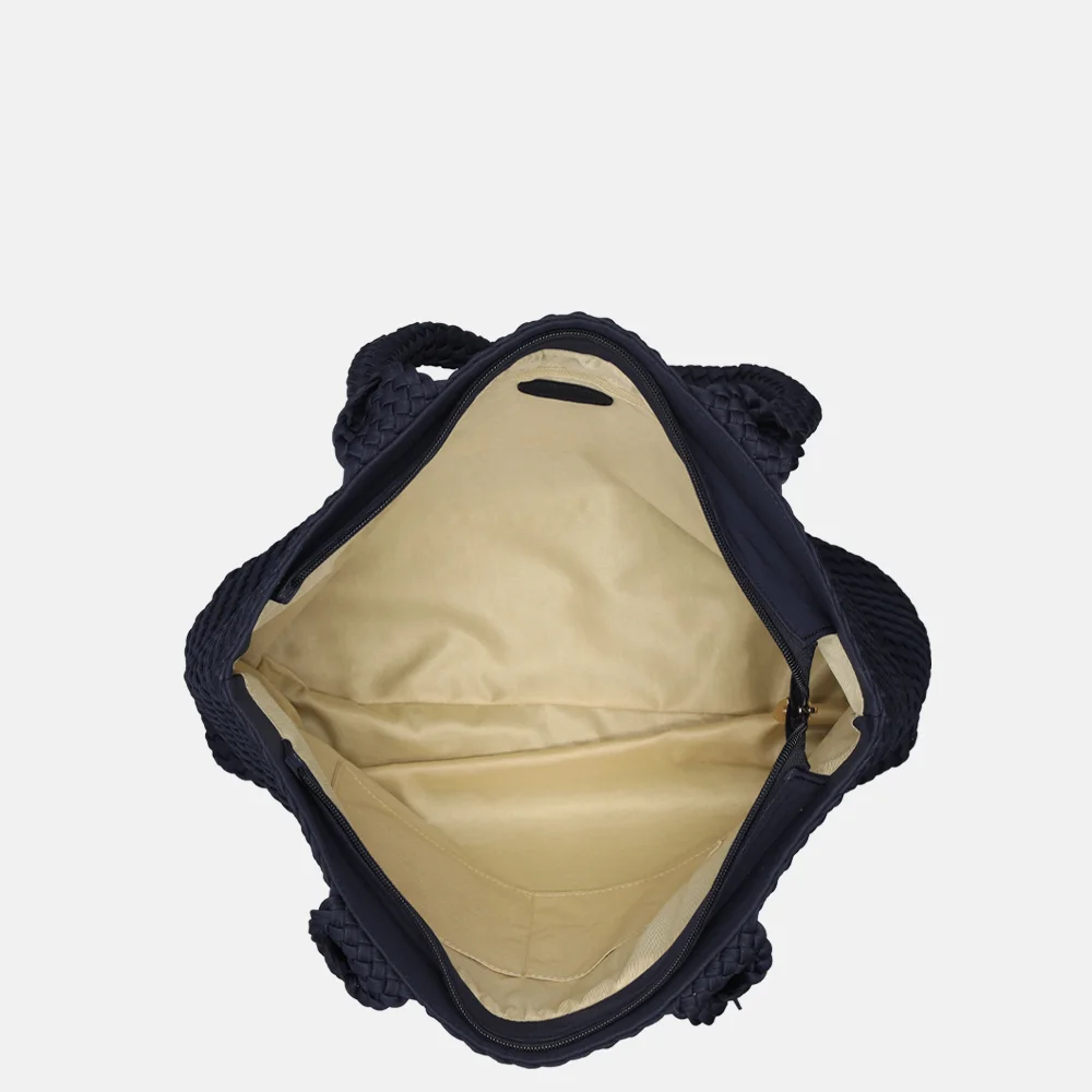 Laurent David Liz shopper gevlochten navy bij Duifhuizen