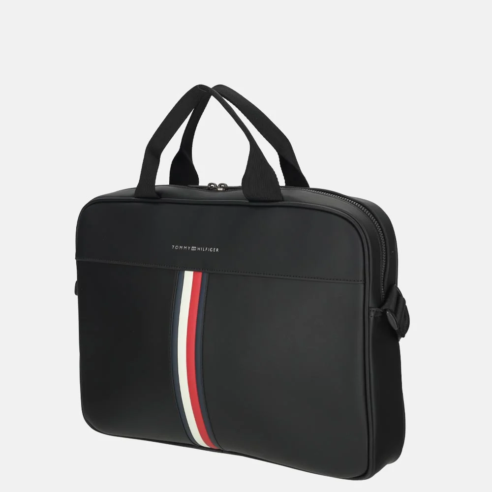 Tommy Hilfiger Metro laptoptas 15 inch black bij Duifhuizen