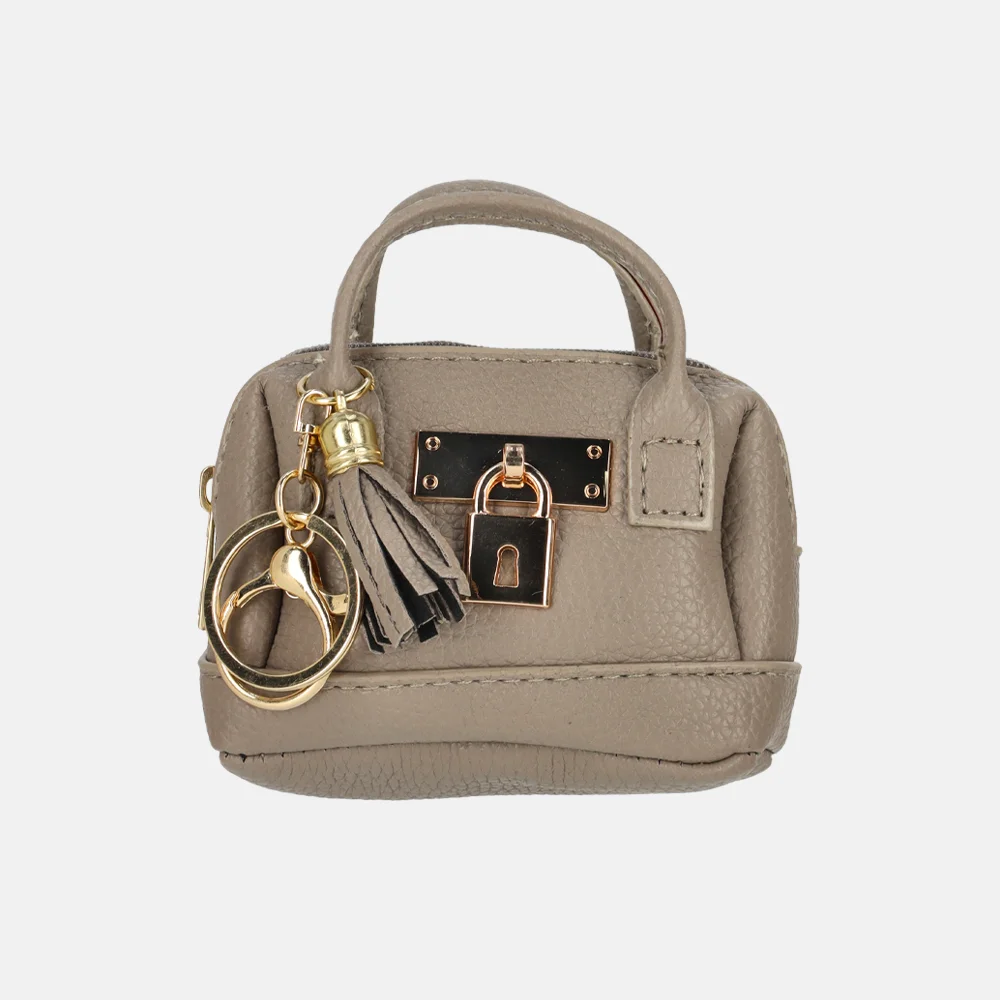 Beagles bag charm/tassenhanger donkertaupe