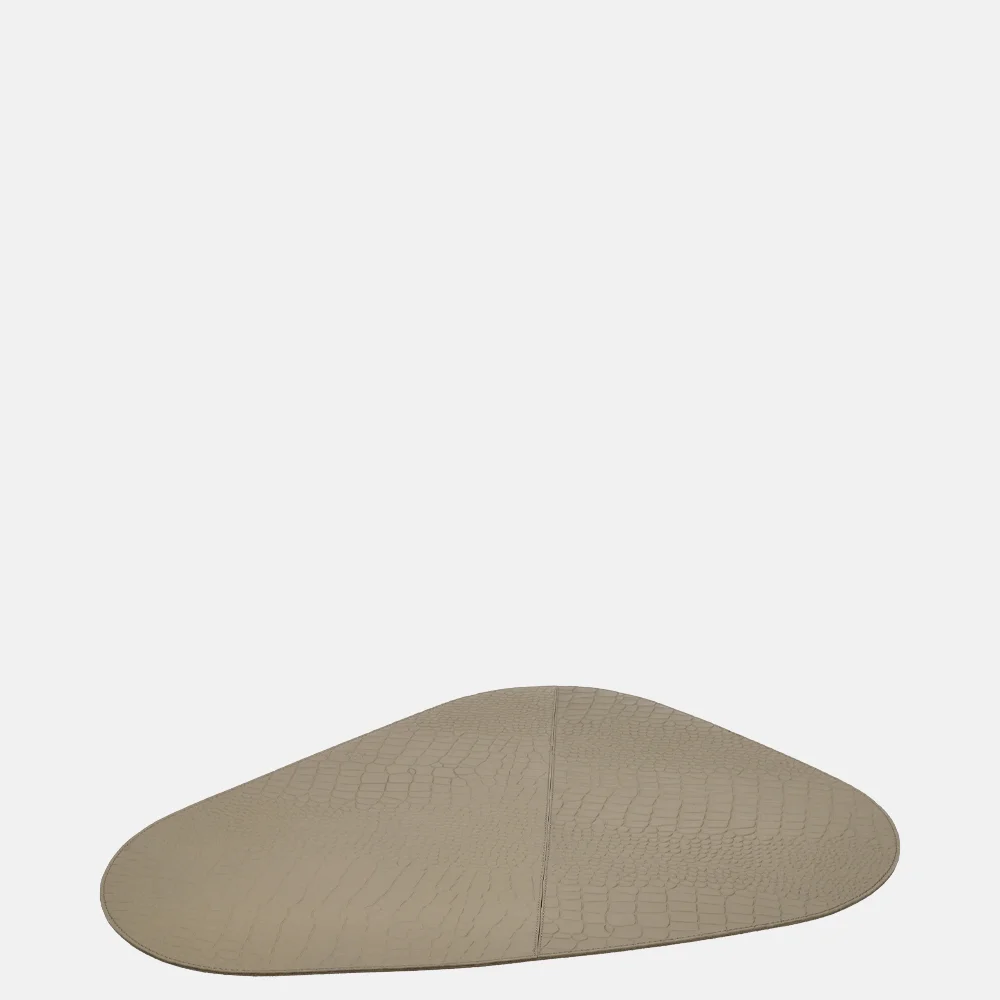 Chamada leren placemats organisch croco (2 stuks) taupe bij Duifhuizen