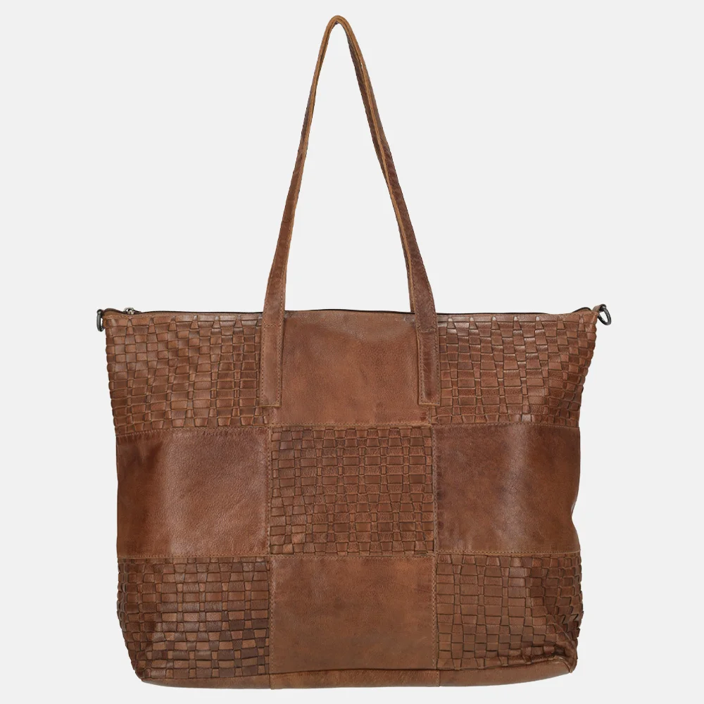Enrico Benetti Sicily shopper cognac bij Duifhuizen