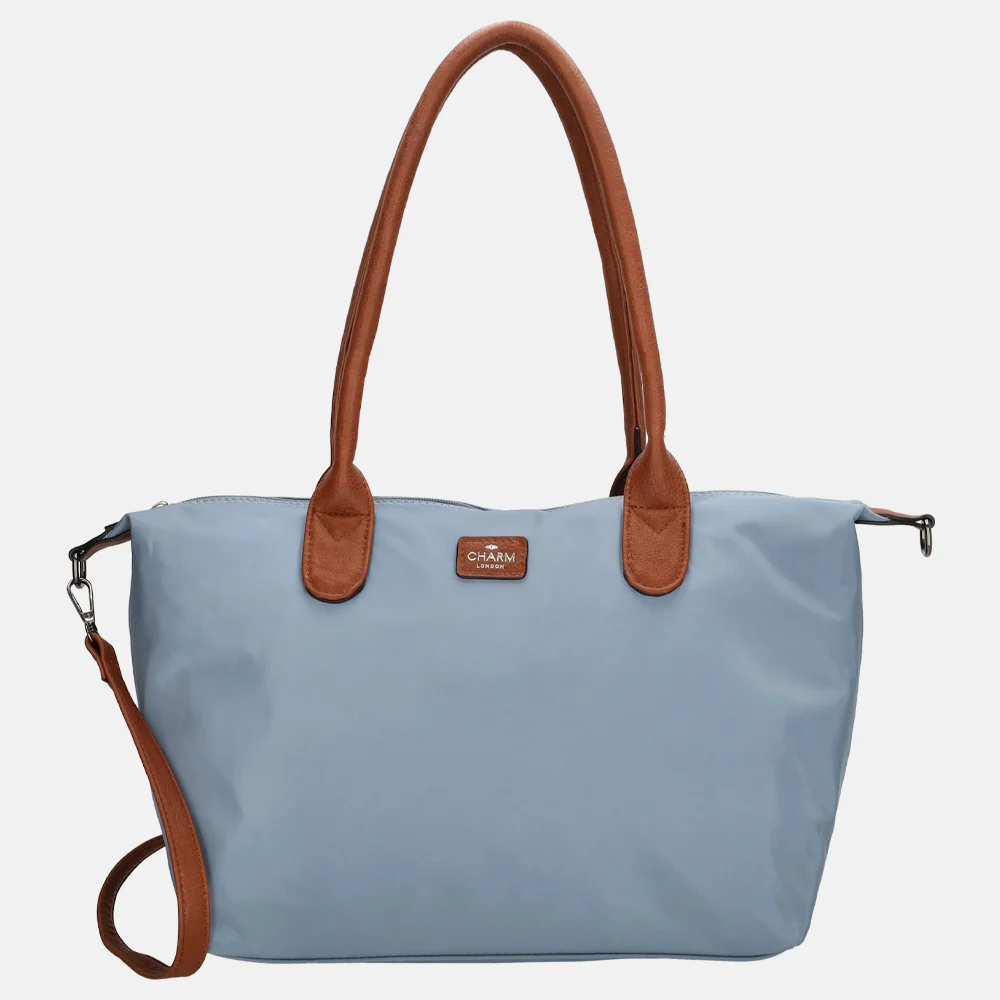 Charm London Buckingham shopper L staalblauw bij Duifhuizen