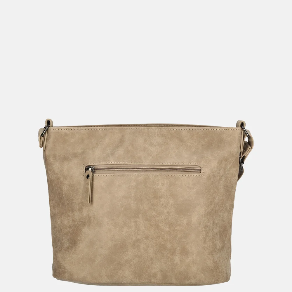 Enrico Benetti Noumea crossbody tas middentaupe bij Duifhuizen