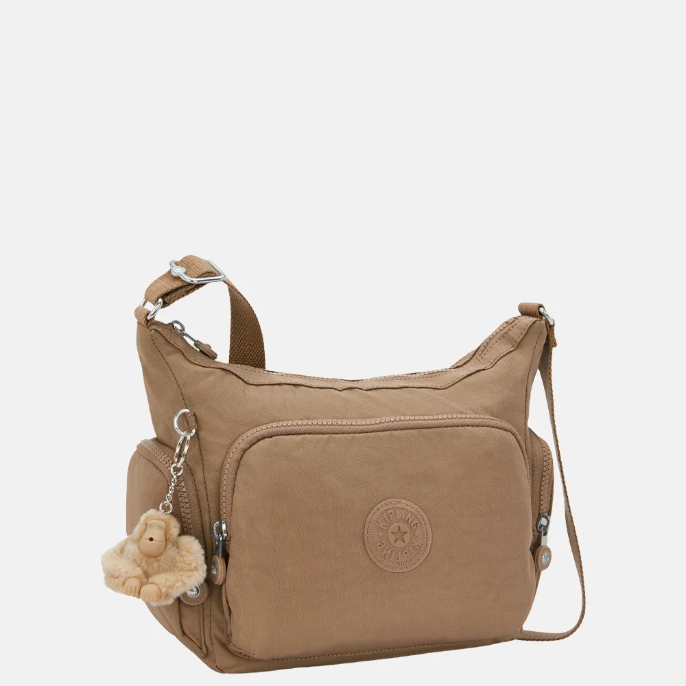 Kipling Gabb schoudertas S early tan bij Duifhuizen