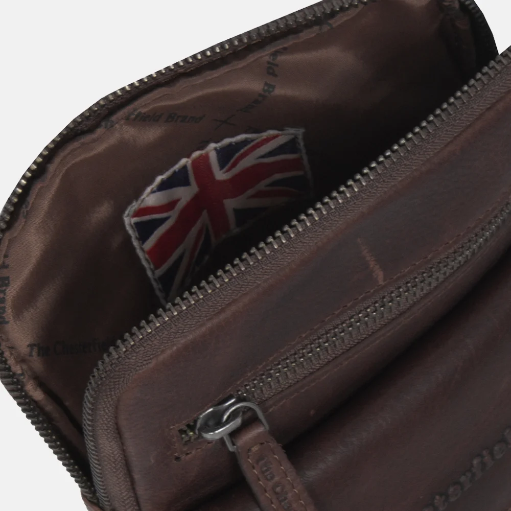 Chesterfield Lou schoudertas donkerbruin bij Duifhuizen