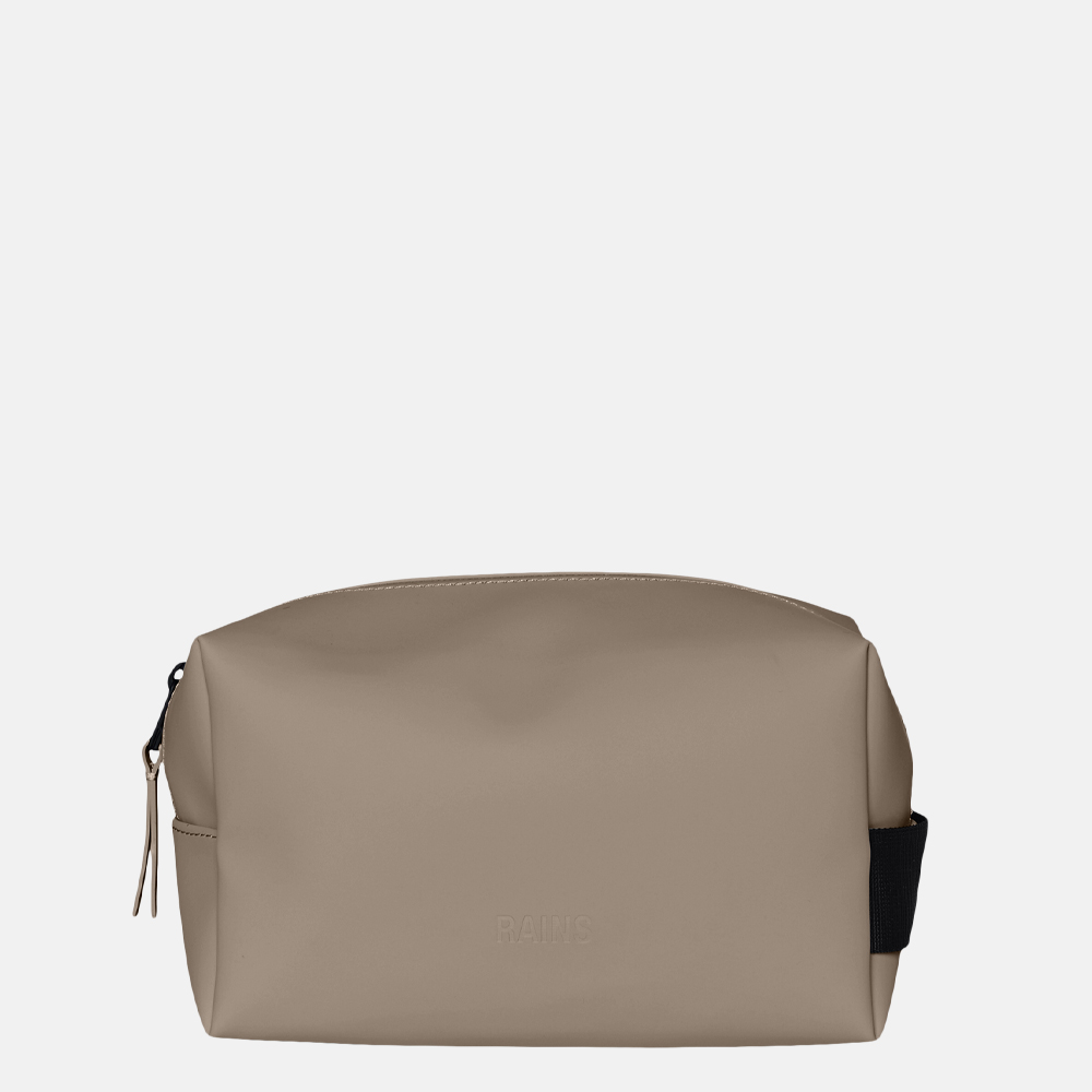 Rains Wash Bag toilettas S taupe bij Duifhuizen