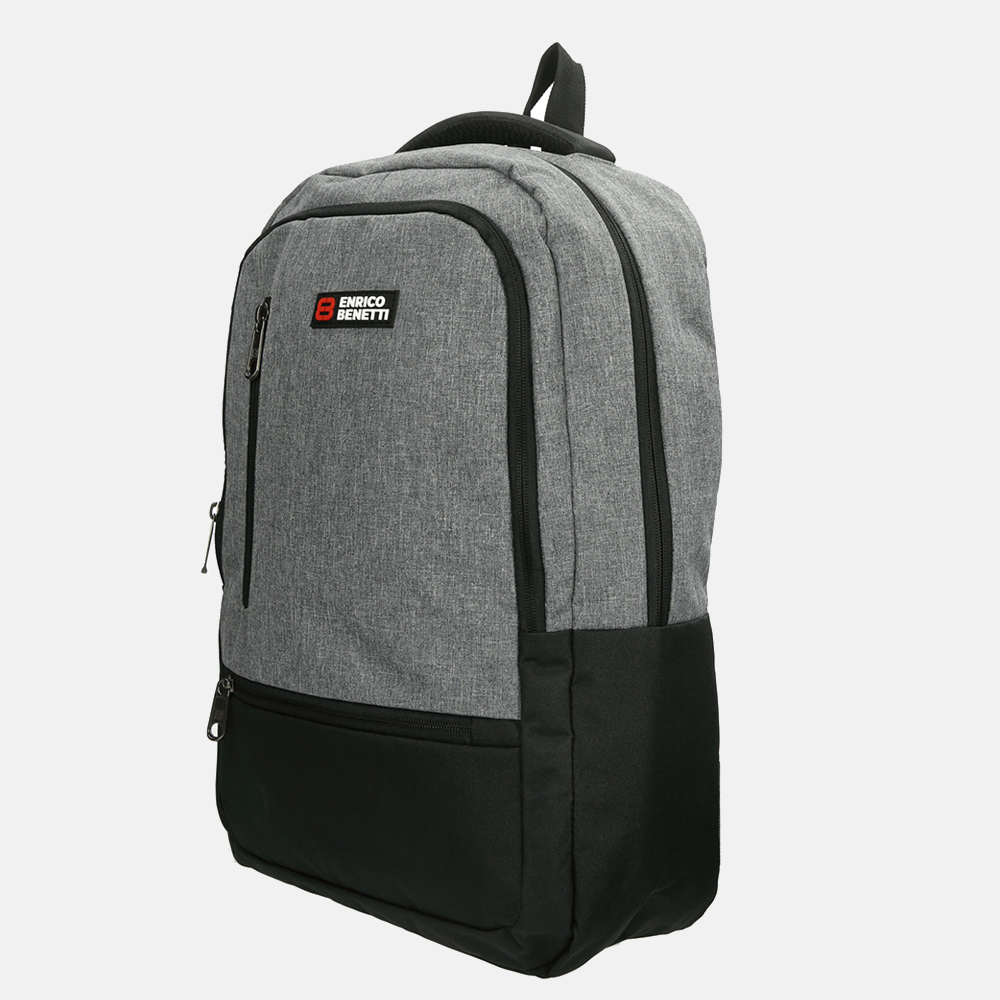 Enrico Benetti Hamburg rugzak 15 inch lichtgrijs bij Duifhuizen