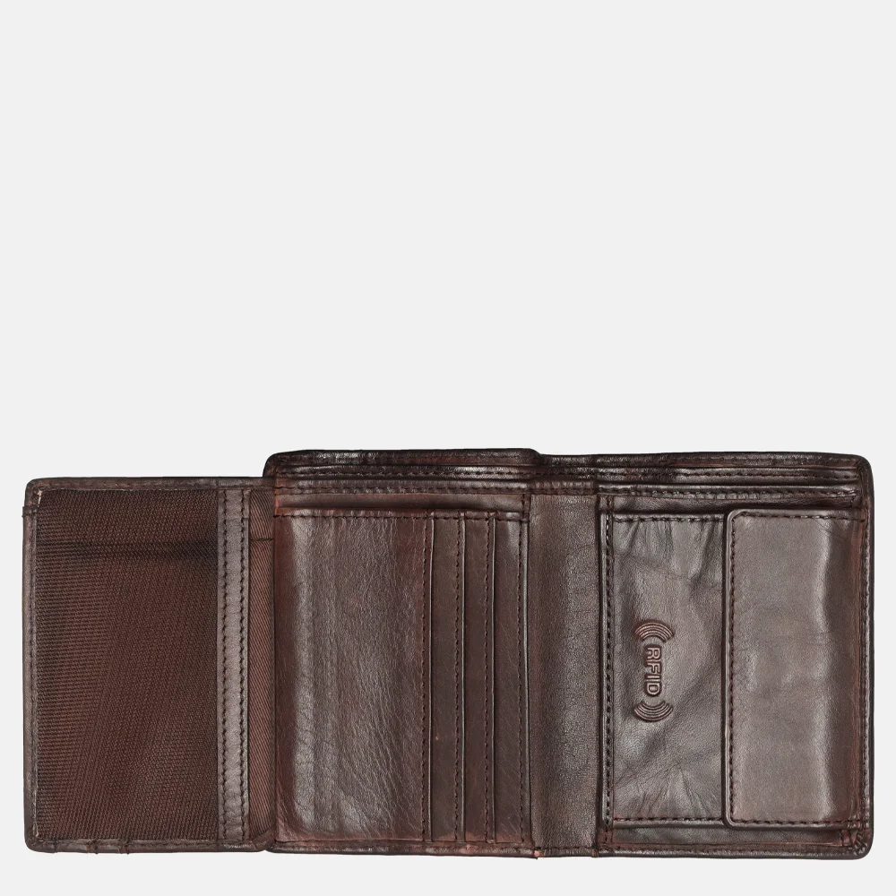 Bear Design billfold bruin bij Duifhuizen