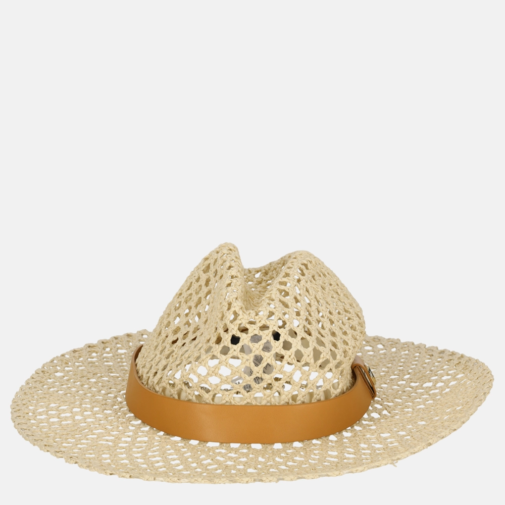 Guess Fedora muts/pet nat natural bij Duifhuizen