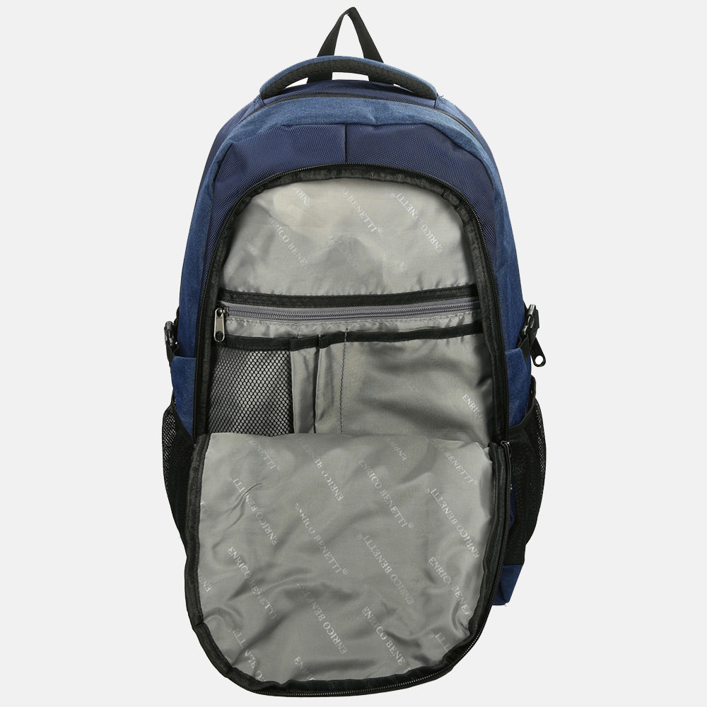 Enrico Benetti Yellow Stone rugzak 15 inch blauw bij Duifhuizen