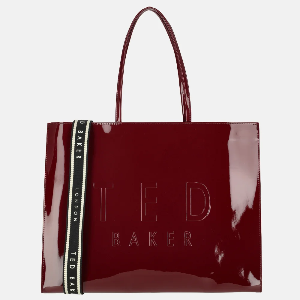 Ted Baker Iconna icon bag shopper XL oxblood bij Duifhuizen