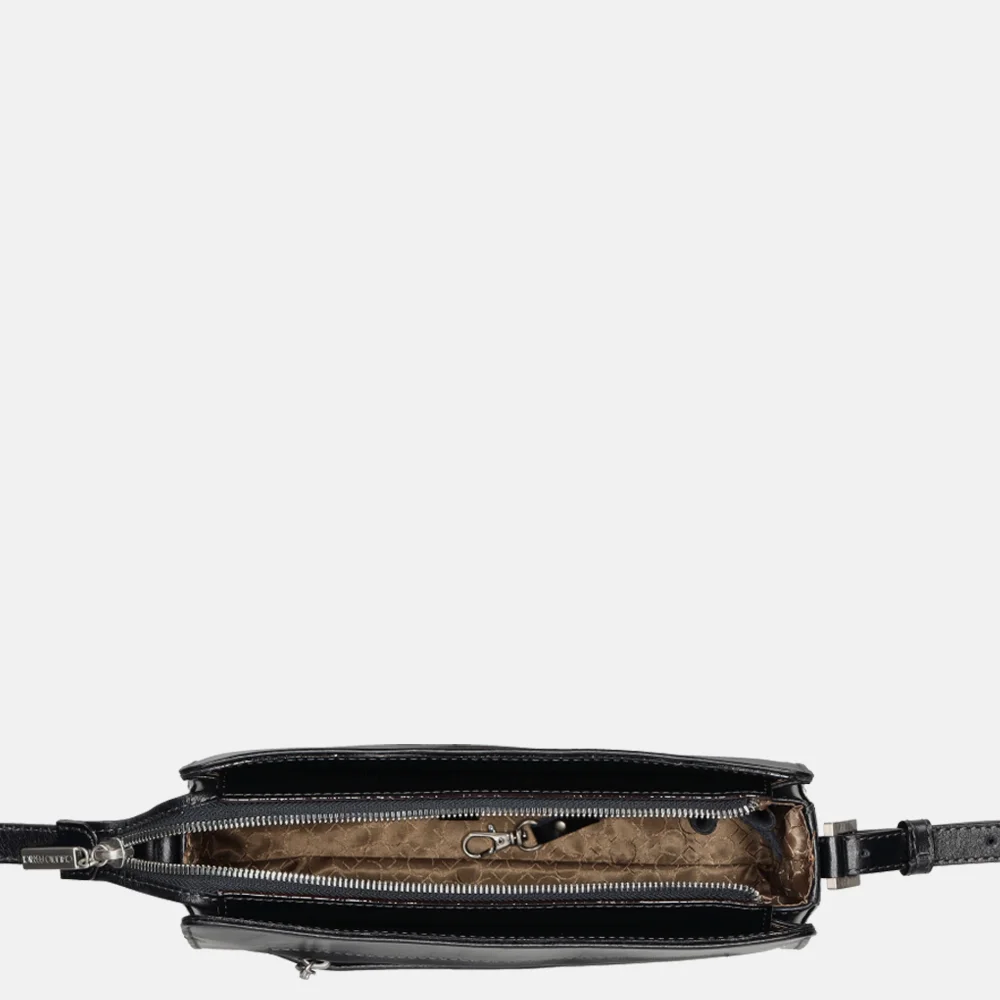 Claudio Ferrici Classico schoudertas navy bij Duifhuizen