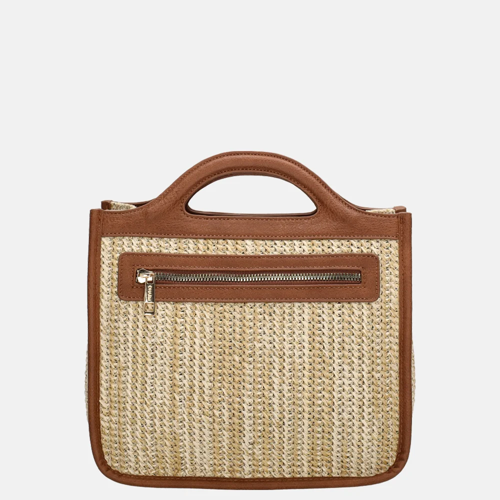 Charm London Hillingdon handtas beige/cognac bij Duifhuizen