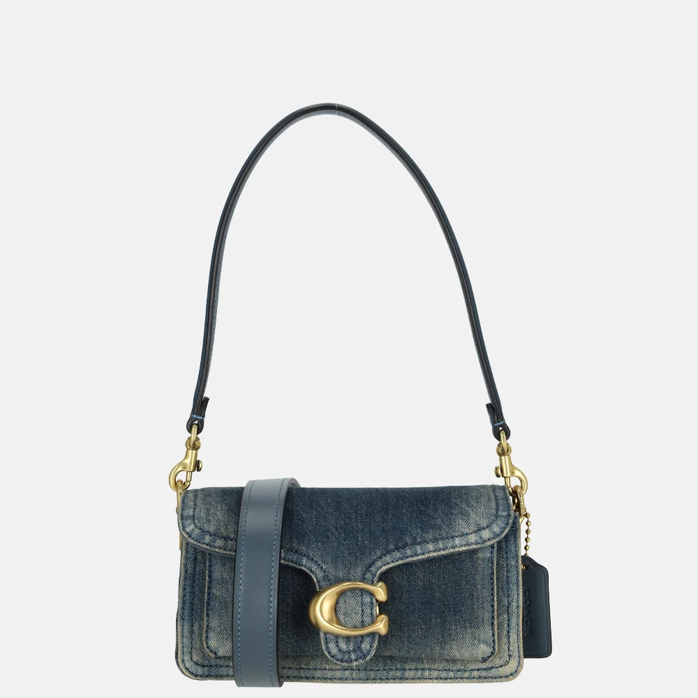 Coach Tabby Loved schoudertas 20' denim dark indigo bij Duifhuizen