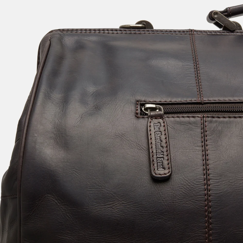 Chesterfield Corfu weekendtas L dark brown bij Duifhuizen