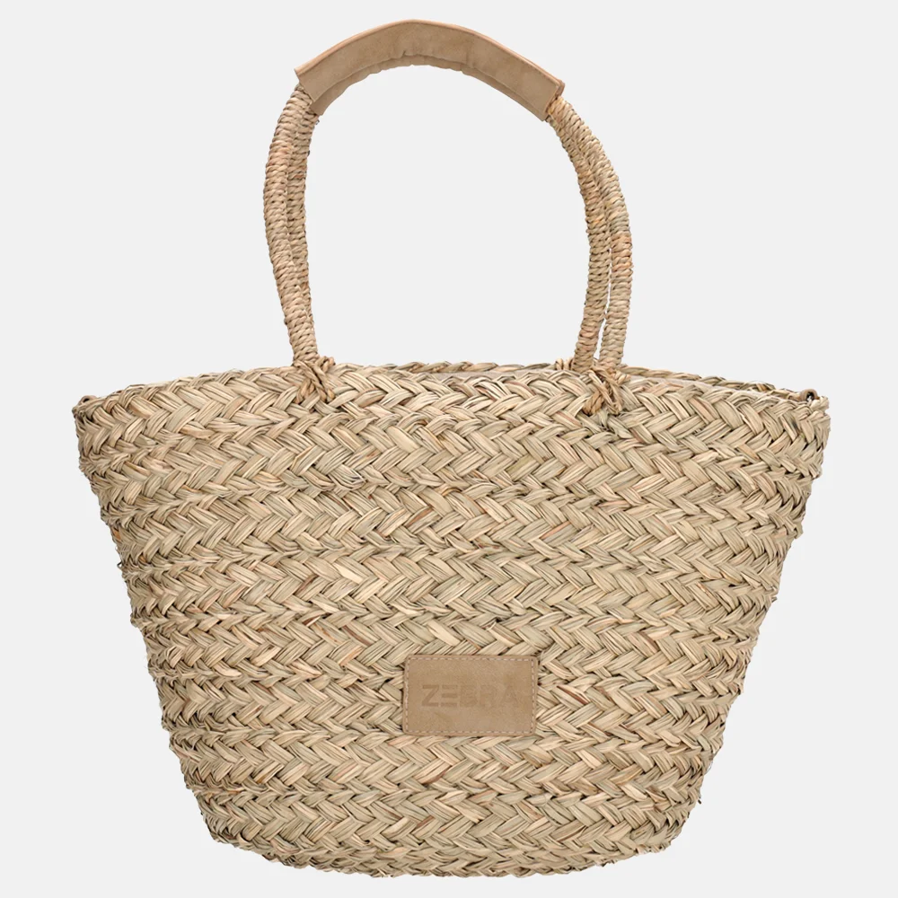 Zebra Trends rieten strandtas lemon bij Duifhuizen