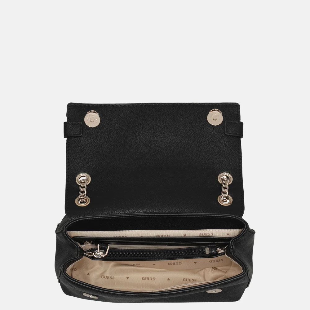Guess Yesba convertible crossbody tas black bij Duifhuizen