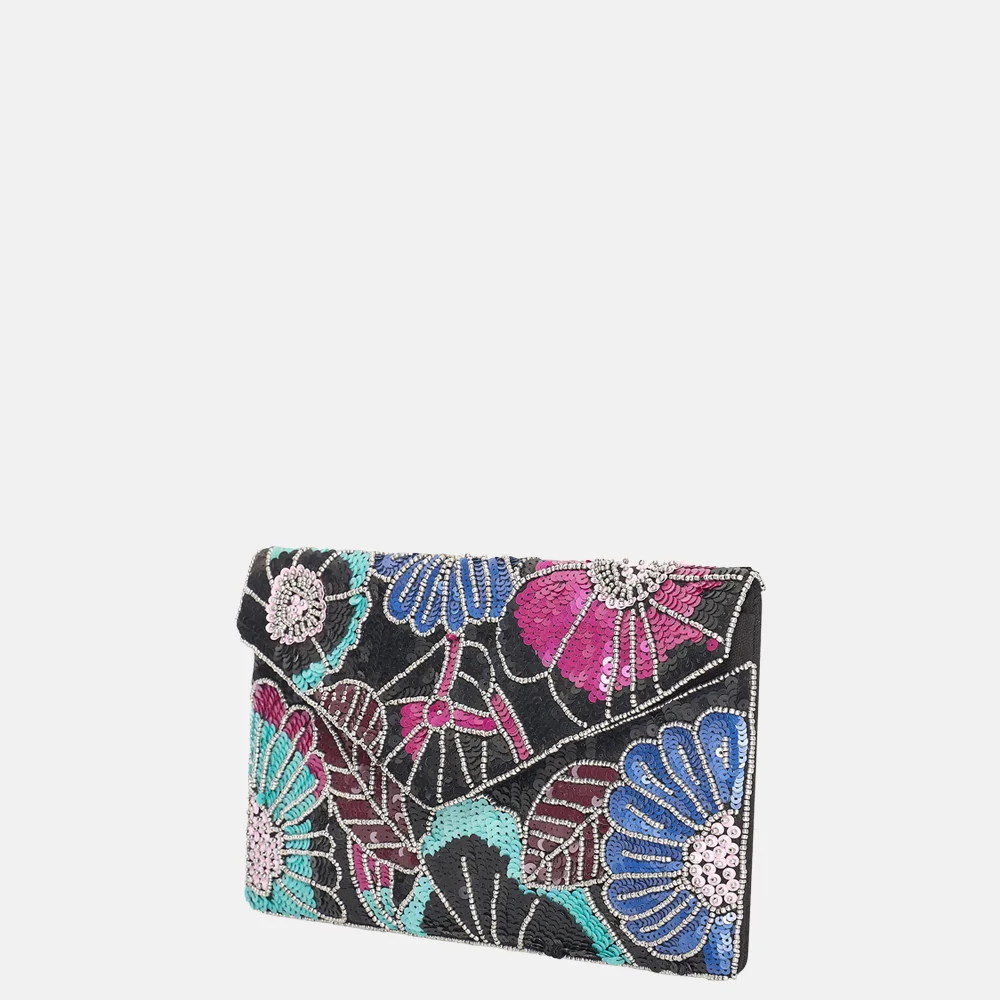 Bulaggi Flower clutch kralen blue bij Duifhuizen