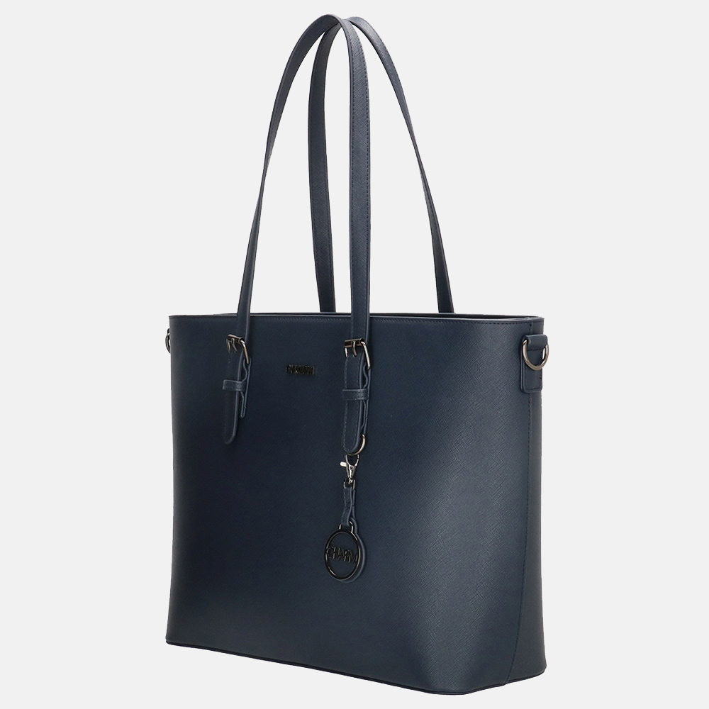 Charm London shopper L blauw bij Duifhuizen