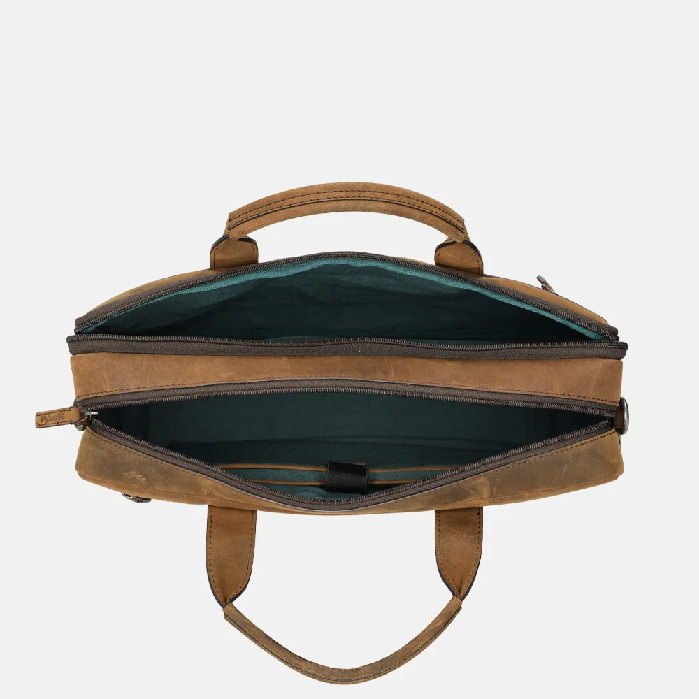 Pylos 59 Hunter laptoptas 16 inch coffee bij Duifhuizen