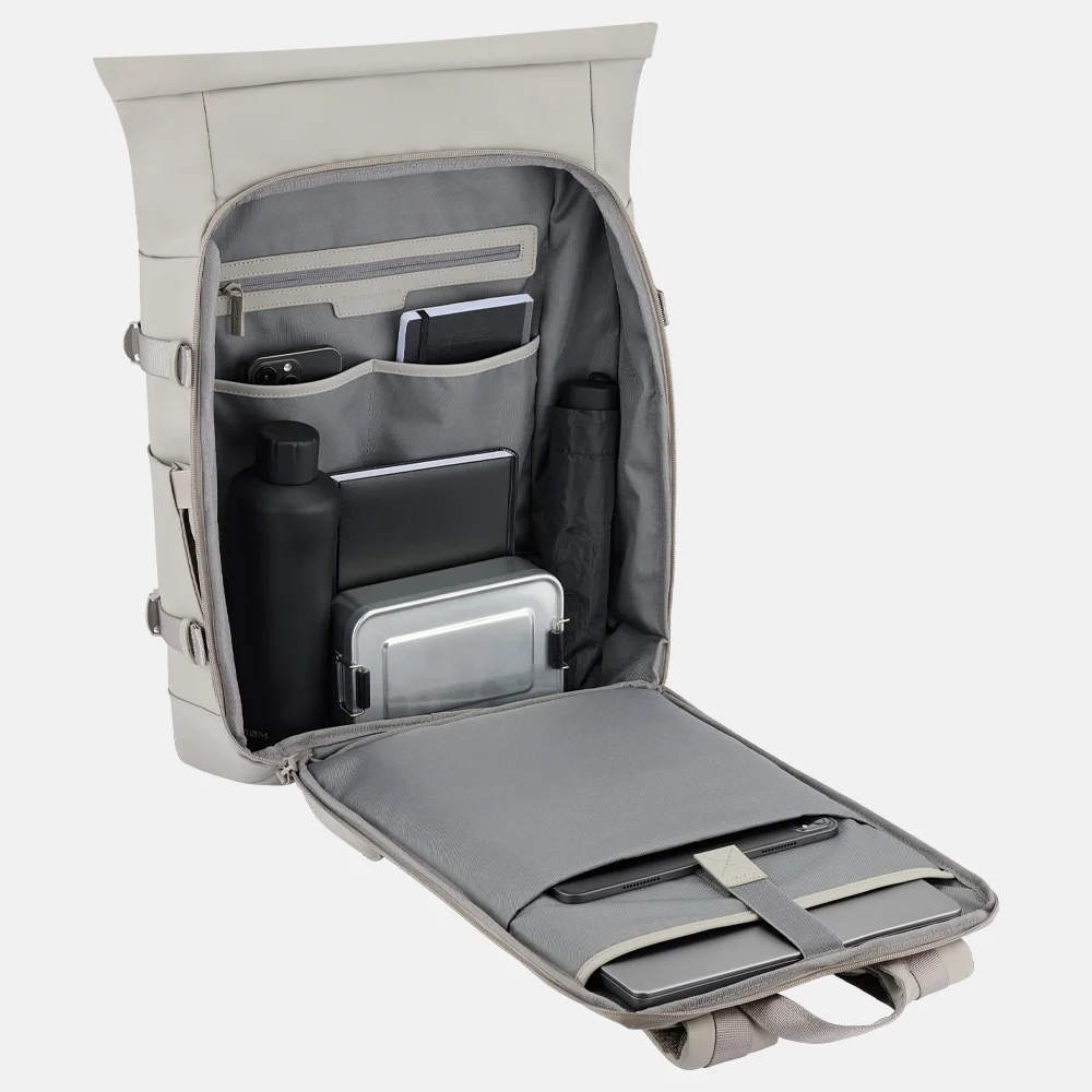 Kapten & Son Helsinki Pro rugzak 15 inch greige bij Duifhuizen